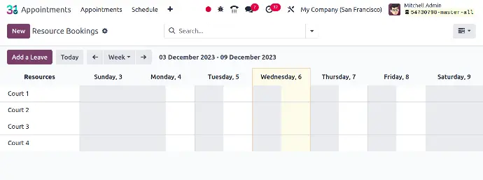 Multiple booking types (individual/team/resource)