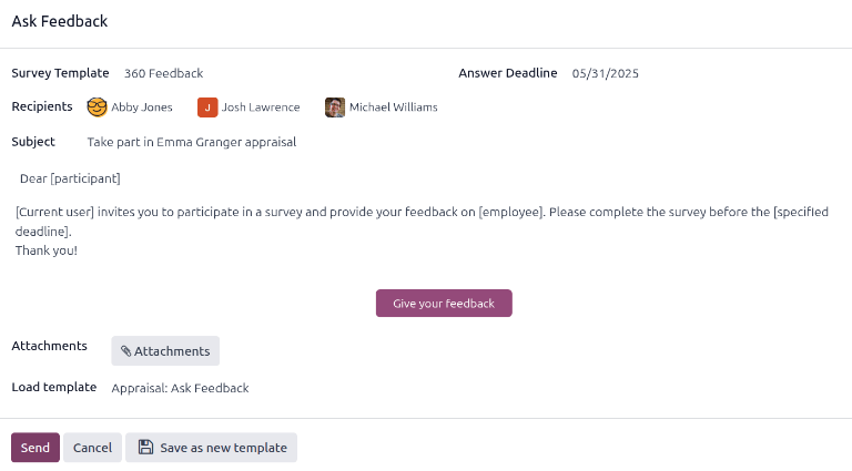 360° Feedback Collection