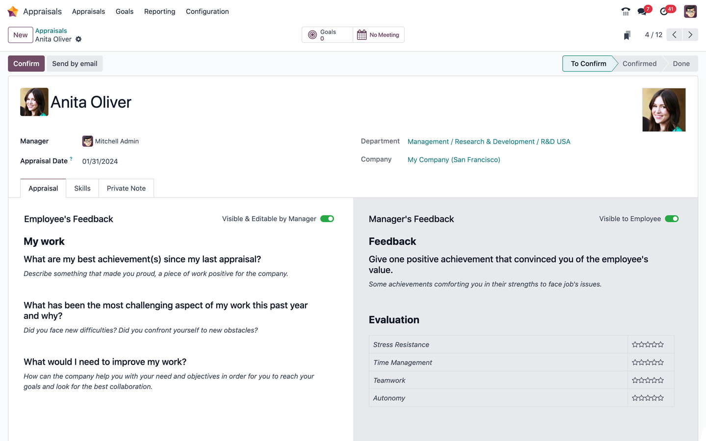 Manager and Employee Self-Assessments
