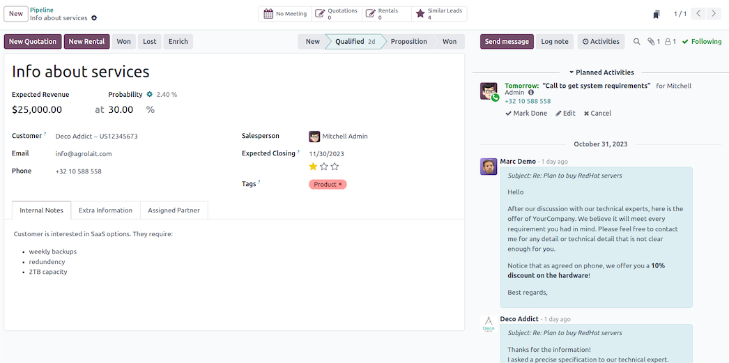 Activity-Driven Sales