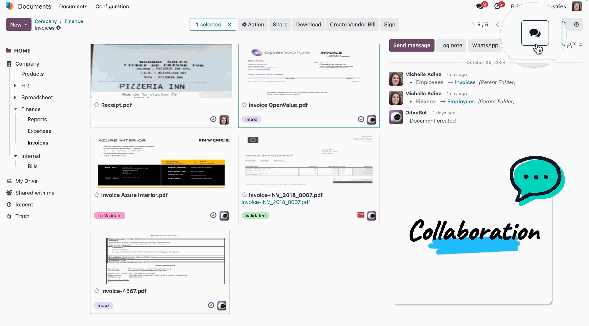 Preview & Chat Inside Documents