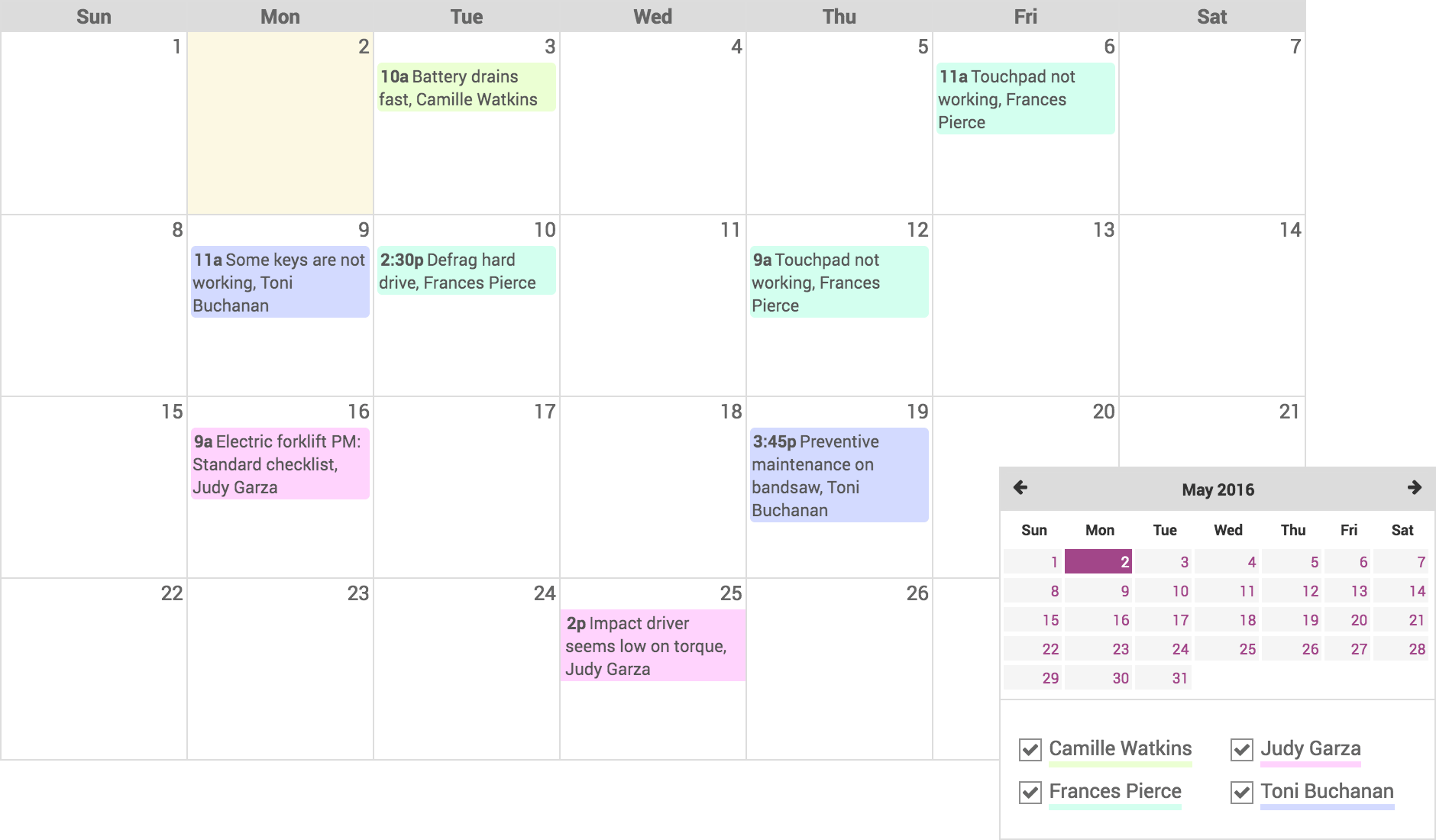 Intuitive Calendar & Kanban Views