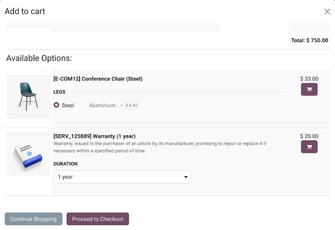 Upselling & Recommendations
