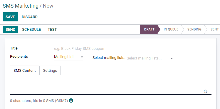 Create & Schedule SMS Mailings