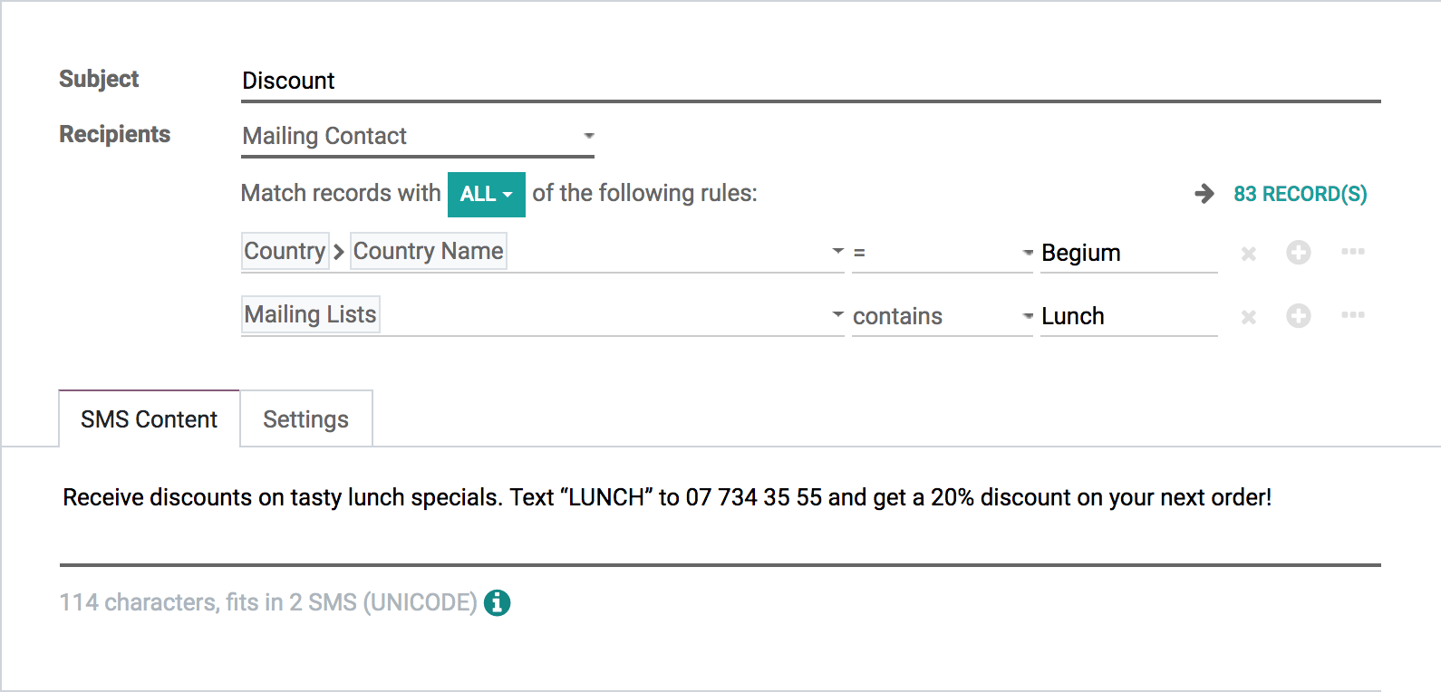 Contact-Level SMS Sending