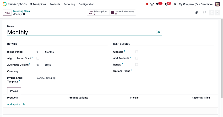 Flexible Plan & Contract Templates