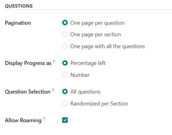 Dynamic Question Management