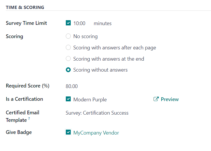 Scoring & Certification