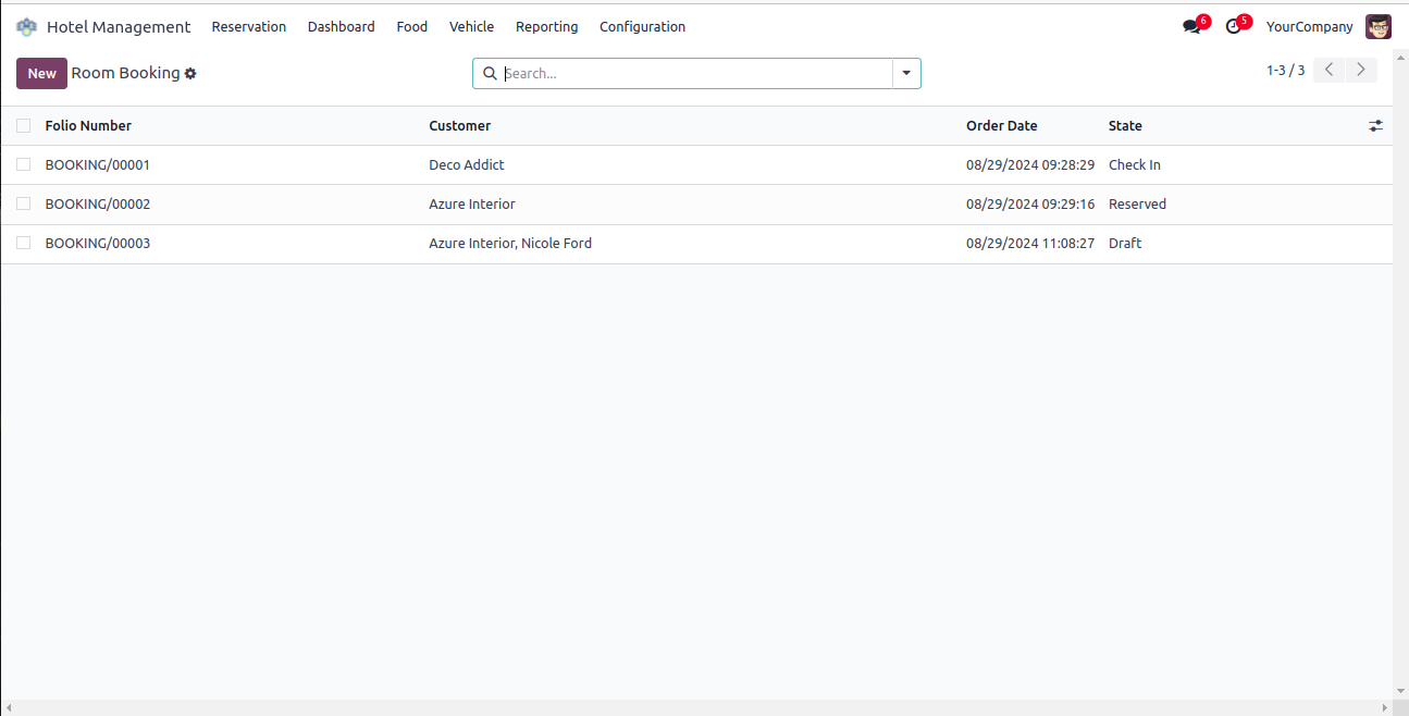 Room Status Tracking